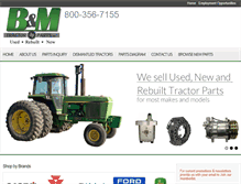 Tablet Screenshot of bmtractorparts.com